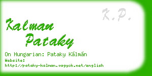 kalman pataky business card