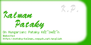 kalman pataky business card